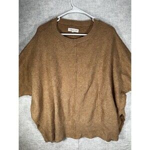 Lou & Grey LOFT Dolman Sleeves Oversized Sweater Tan Camel Colored Size M/L